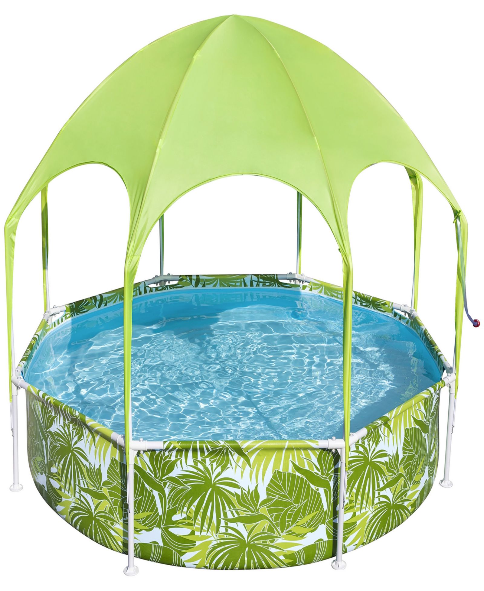 H2OGO игровой бассейн Snow Splash-in-Shade 8' x 20" 446 с защитой от UV и распылителем воды, детский бассейн