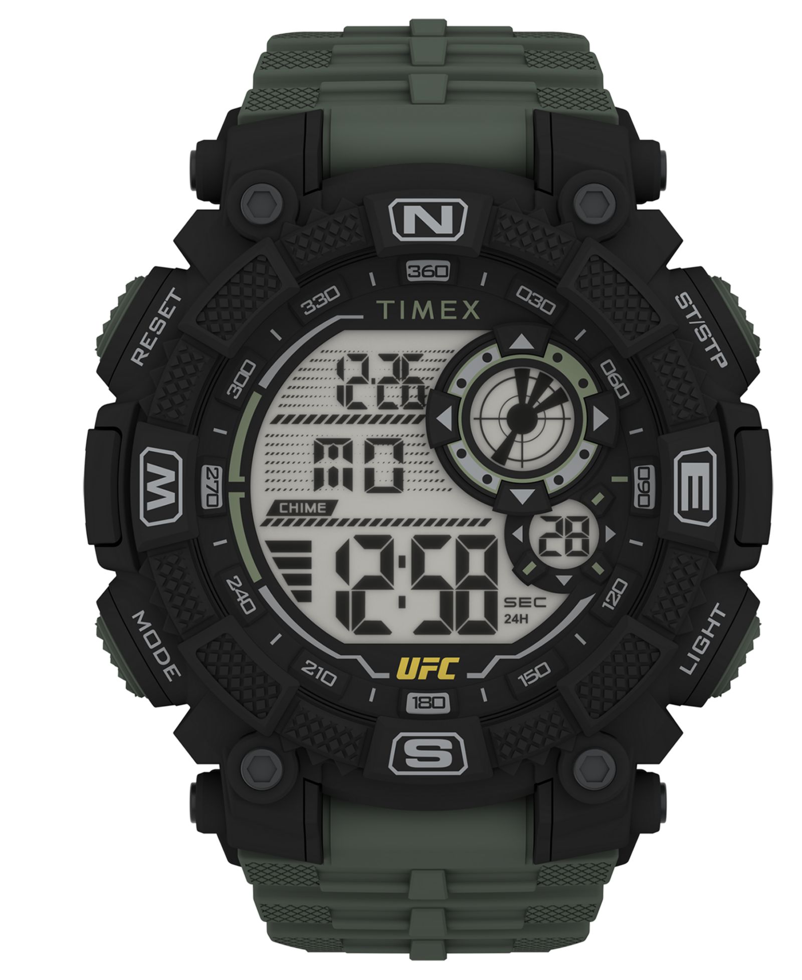 Мужские кварцевые часы Timex UFC Redemption Resin Green 50mm