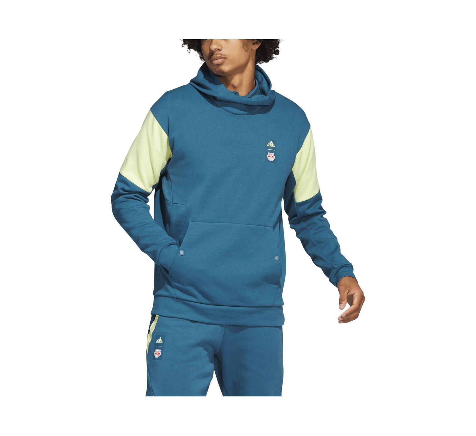 Мужской худи adidas Blue New York Red Bulls 2023 Player Travel