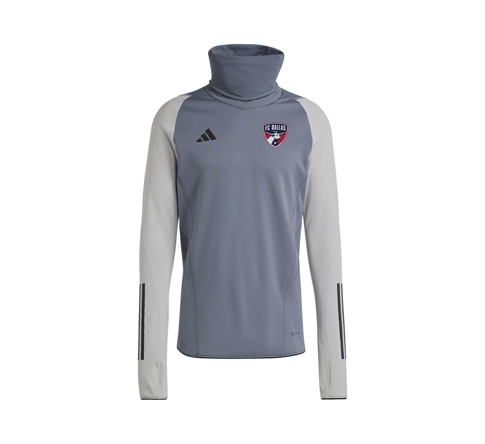 Men's adidas Gray FC Dallas Warm Raglan COLD.RDY Top