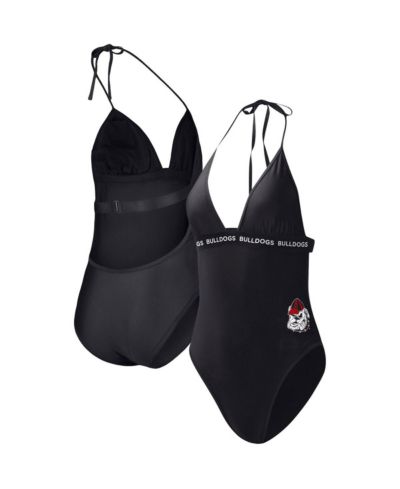 Women's G-III 4Her by Carl Banks Black Georgia Bulldogs Full Count One-Piece Swimsuit
