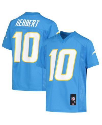 Детская джерси Outerstuff Justin Herbert Los Angeles Chargers Replica Player Powder Blue