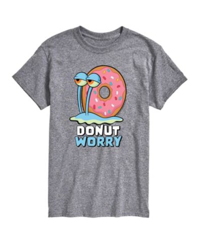 AIRWAVES Men's SpongeBob Donut Worry Short Sleeve T-shirt