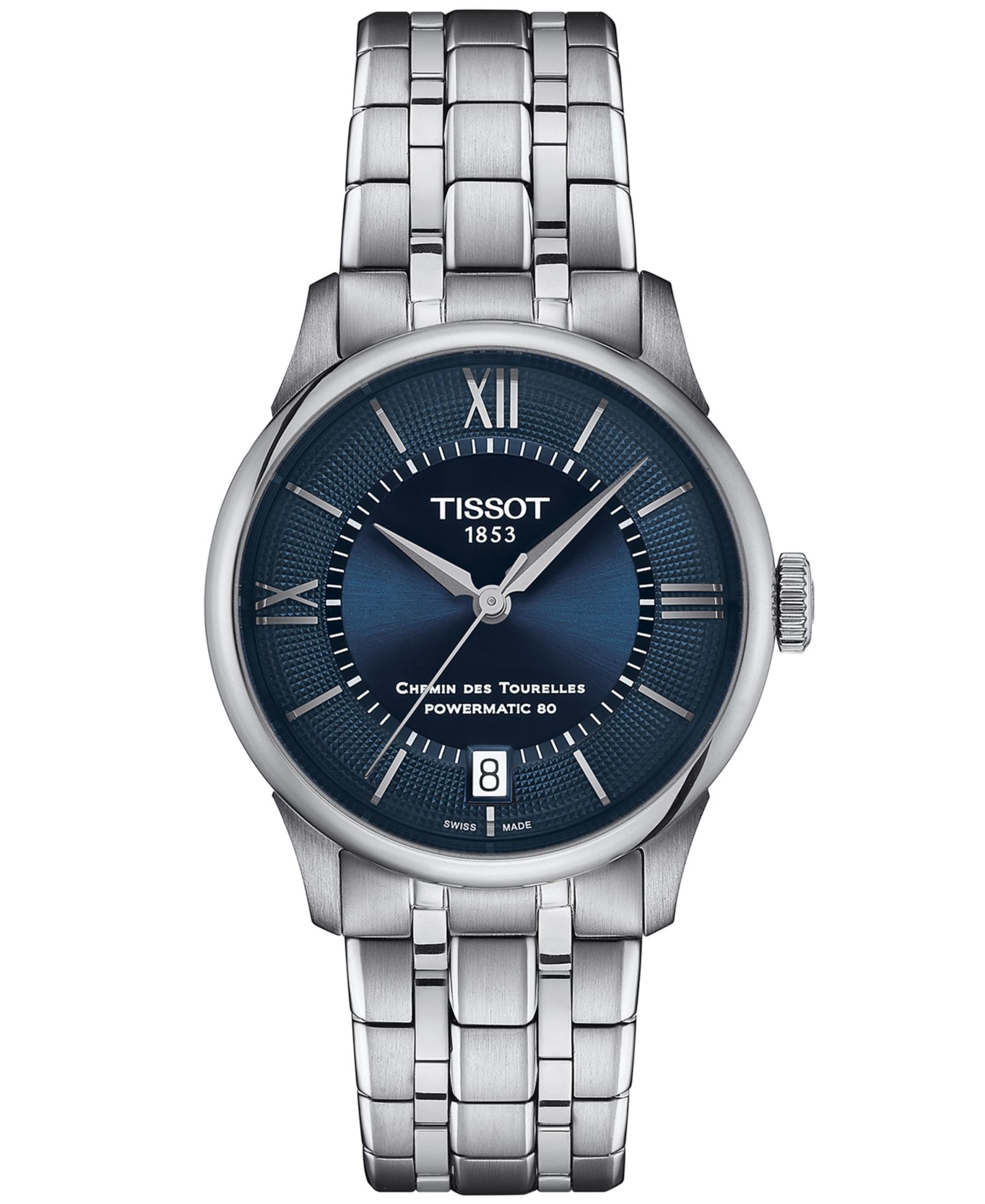 Женские часы Tissot Swiss Automatic Chemin des Tourelles Powermatic 80 34mm
