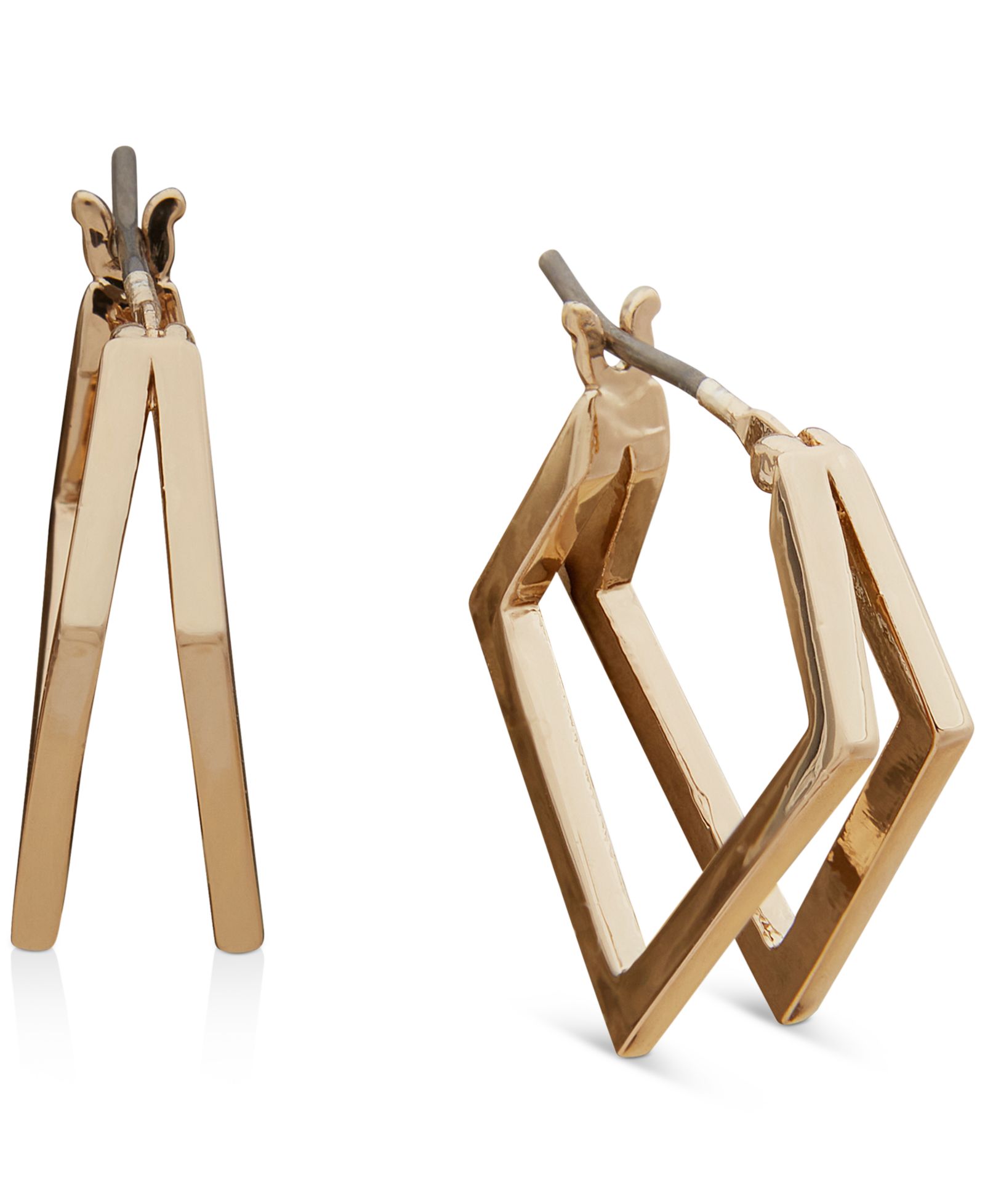 Серьги Karl Lagerfeld Paris Small Geometric Split-Hoop, 0.51"