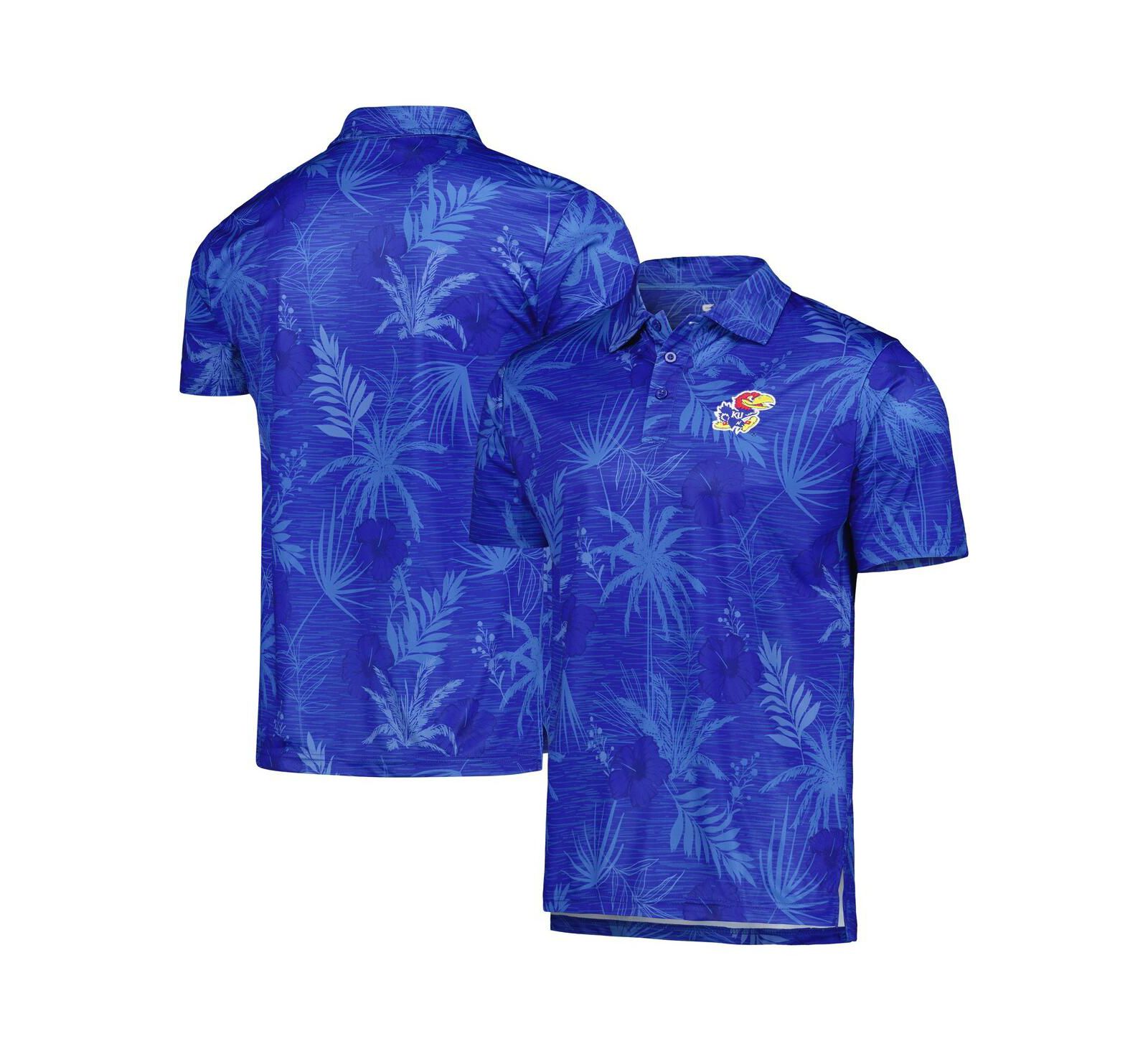 Мужской Polo Shirt Colosseum Royal Kansas Jayhawks Palms Team