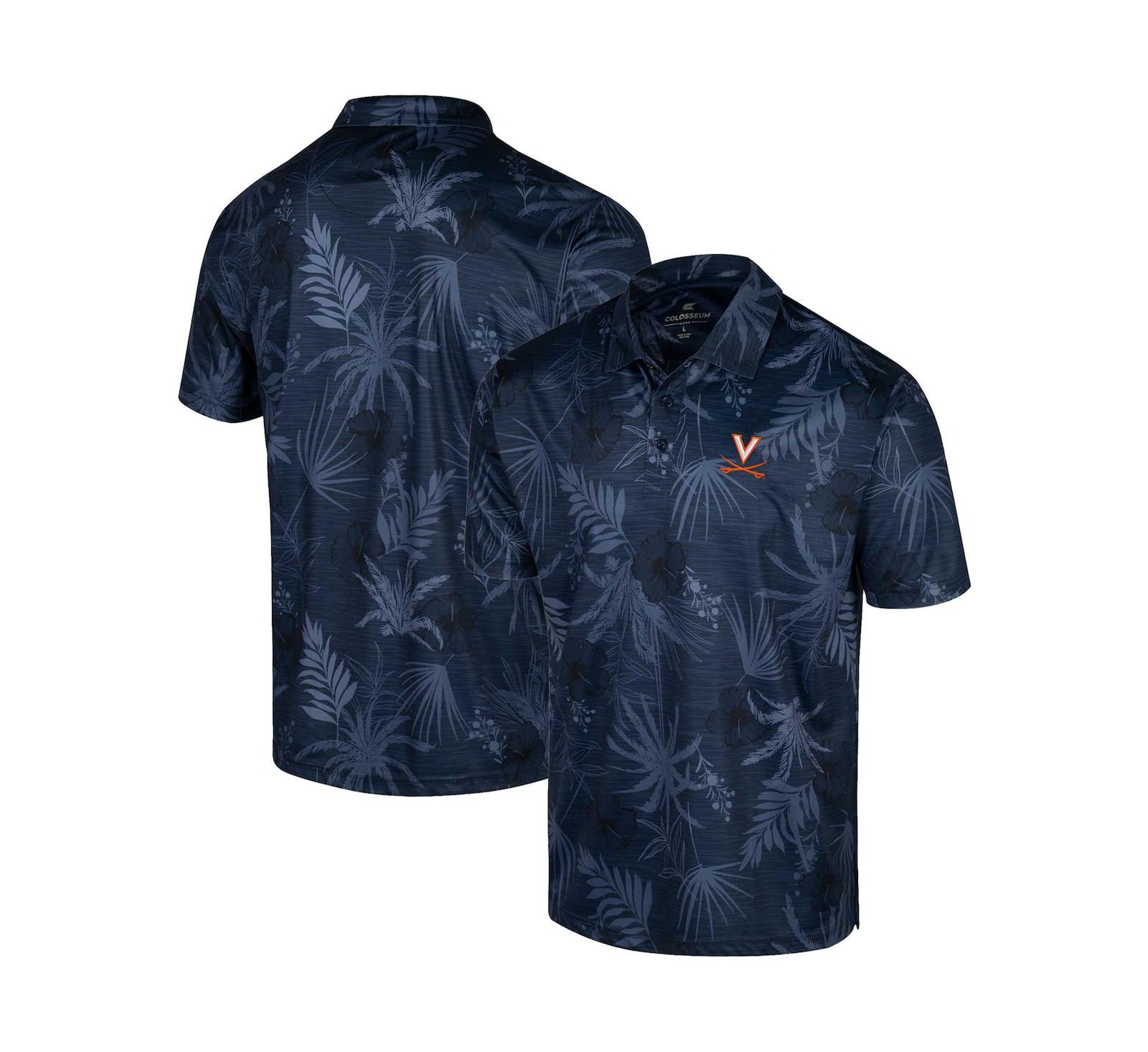 Поло Men's Colosseum Navy Virginia Cavaliers Palms Team