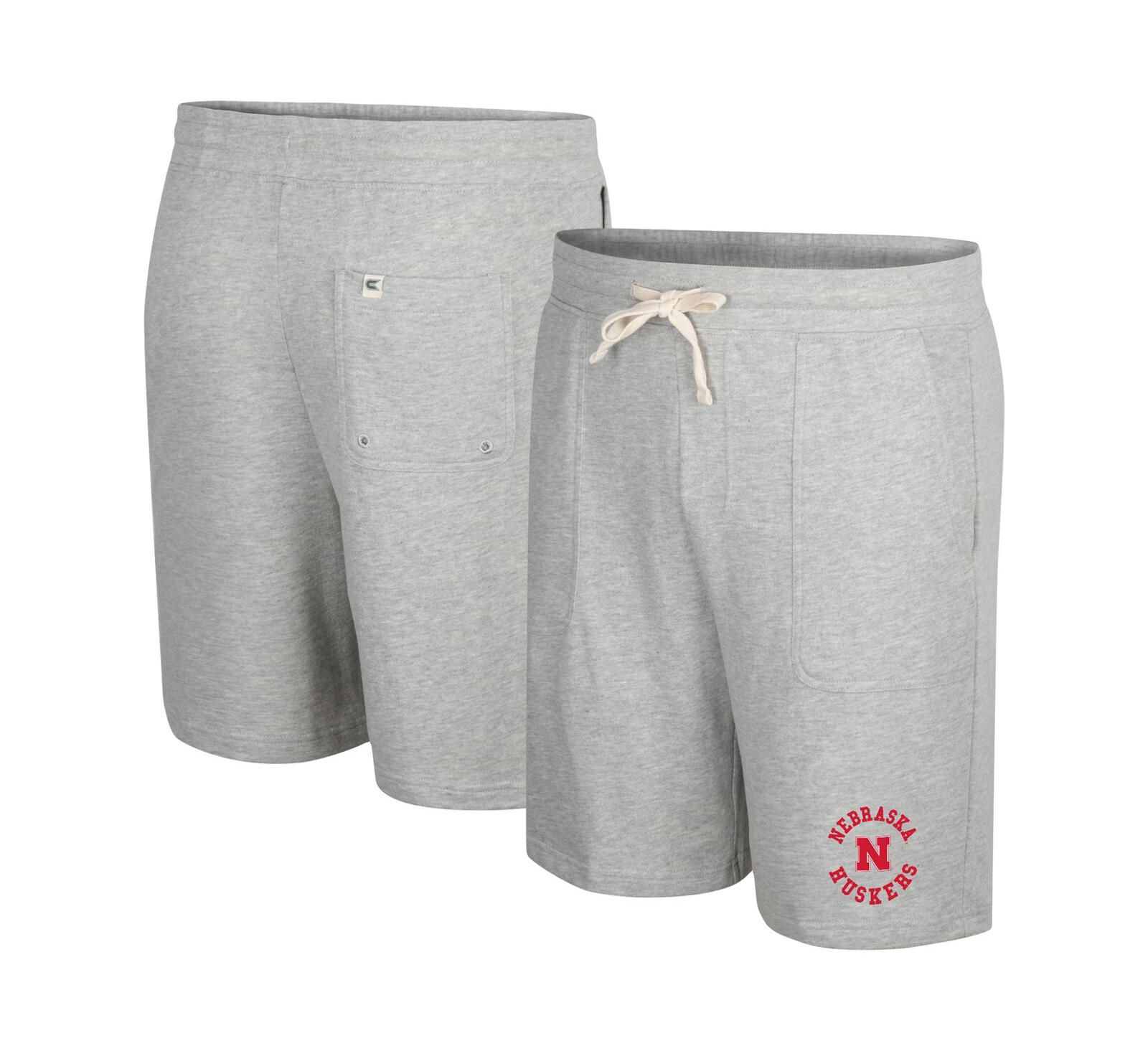 Colosseum Мужские шорты Terry Nebraska Huskers Gray