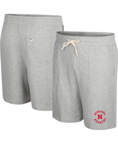 Colosseum Мужские шорты Terry Nebraska Huskers Gray
