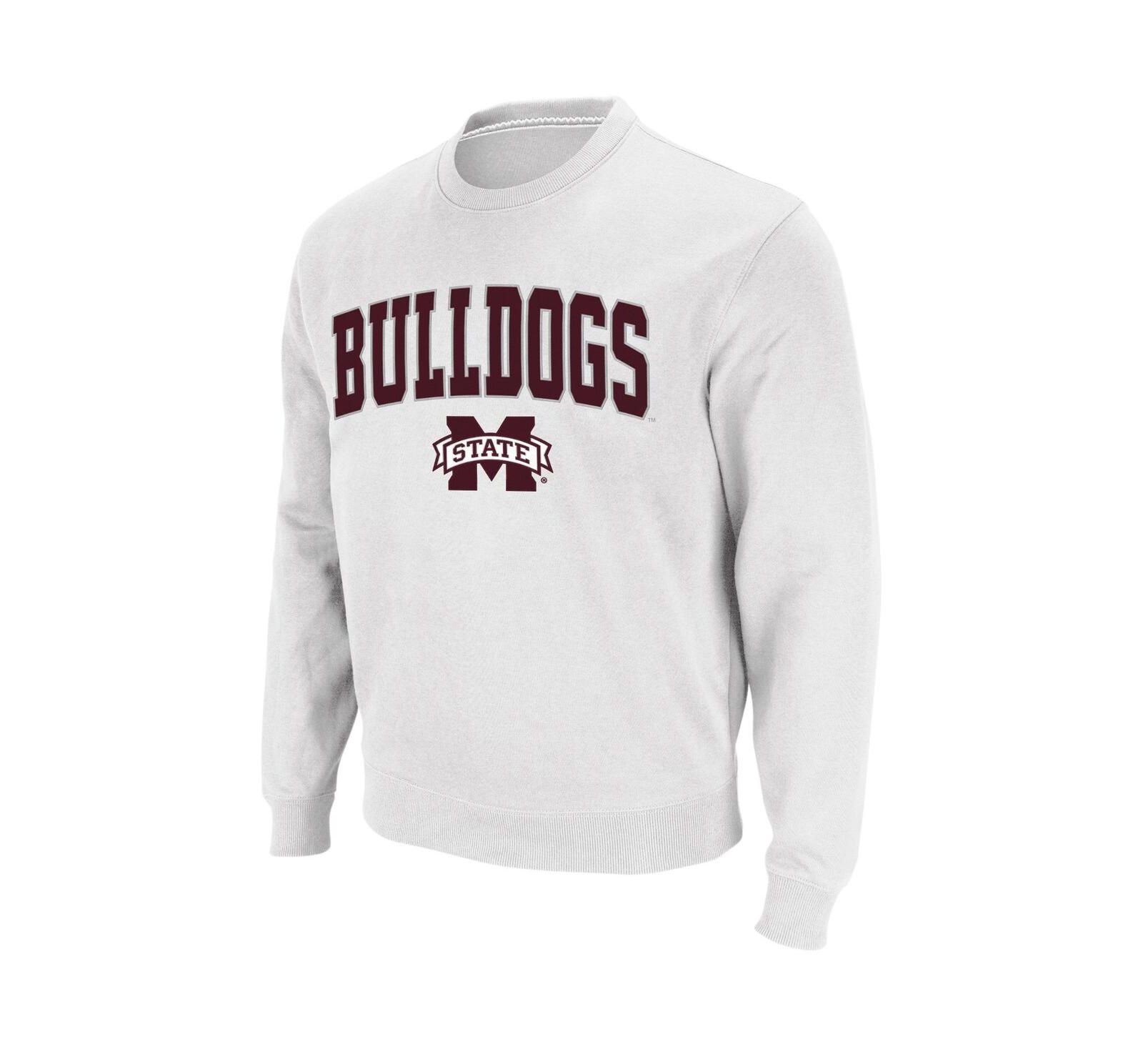 Colosseum Men's Mississippi State Bulldogs Arch and Logo Crew Neck Sweatshirt