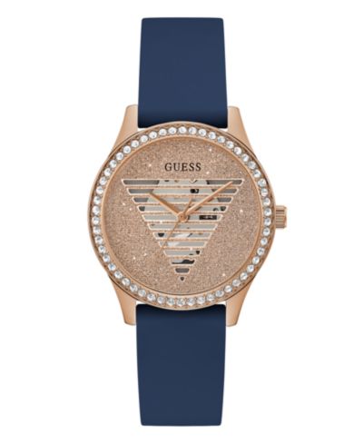 Женские аналоговые часы GUESS Blue Silicone Watch 38mm