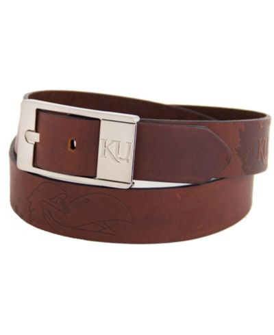 Мужской Kansas Jayhawks Brandish Leather Belt - Brown