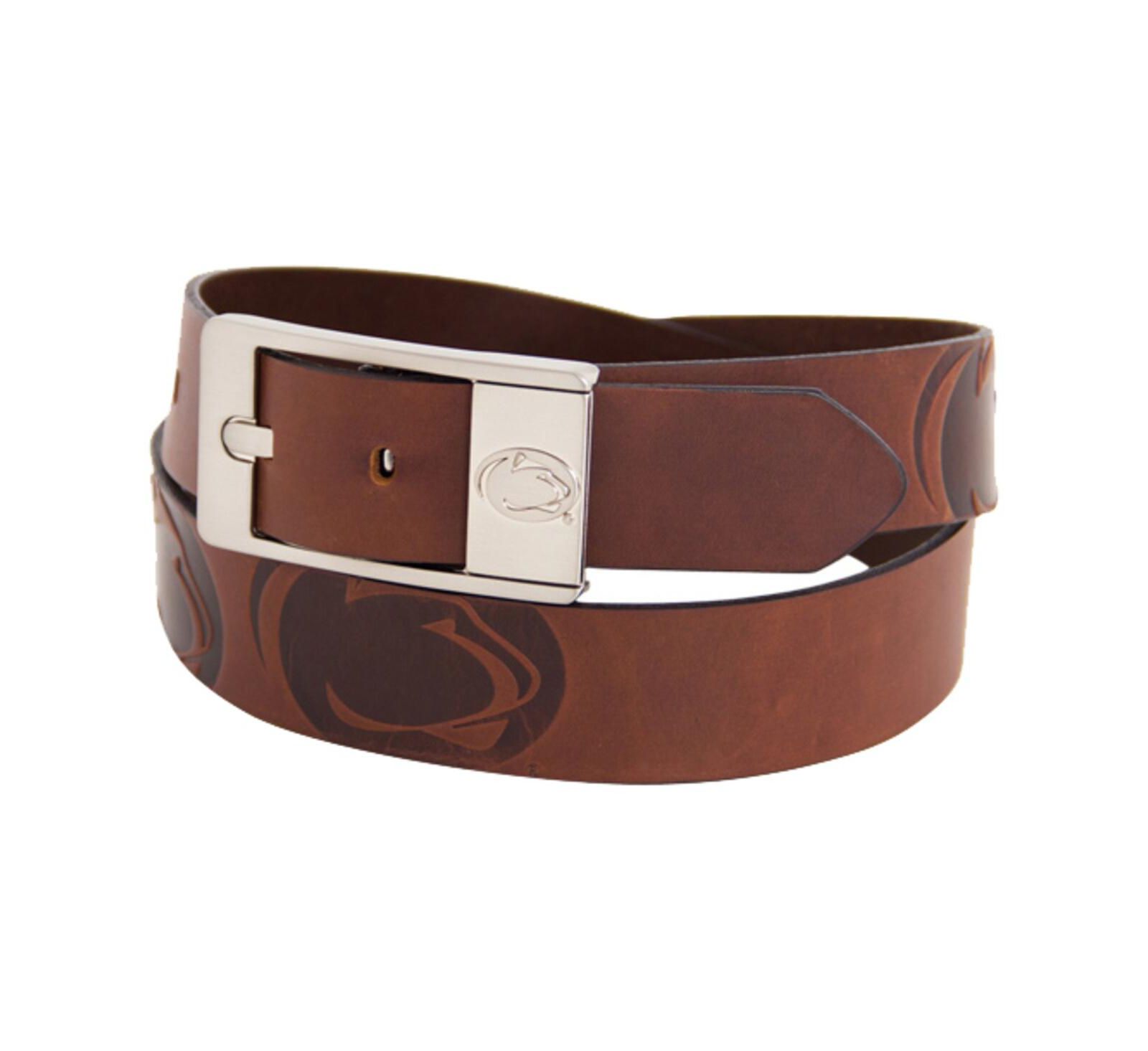 Men's Penn State Nittany Lions Brandish Leather Belt - Brown