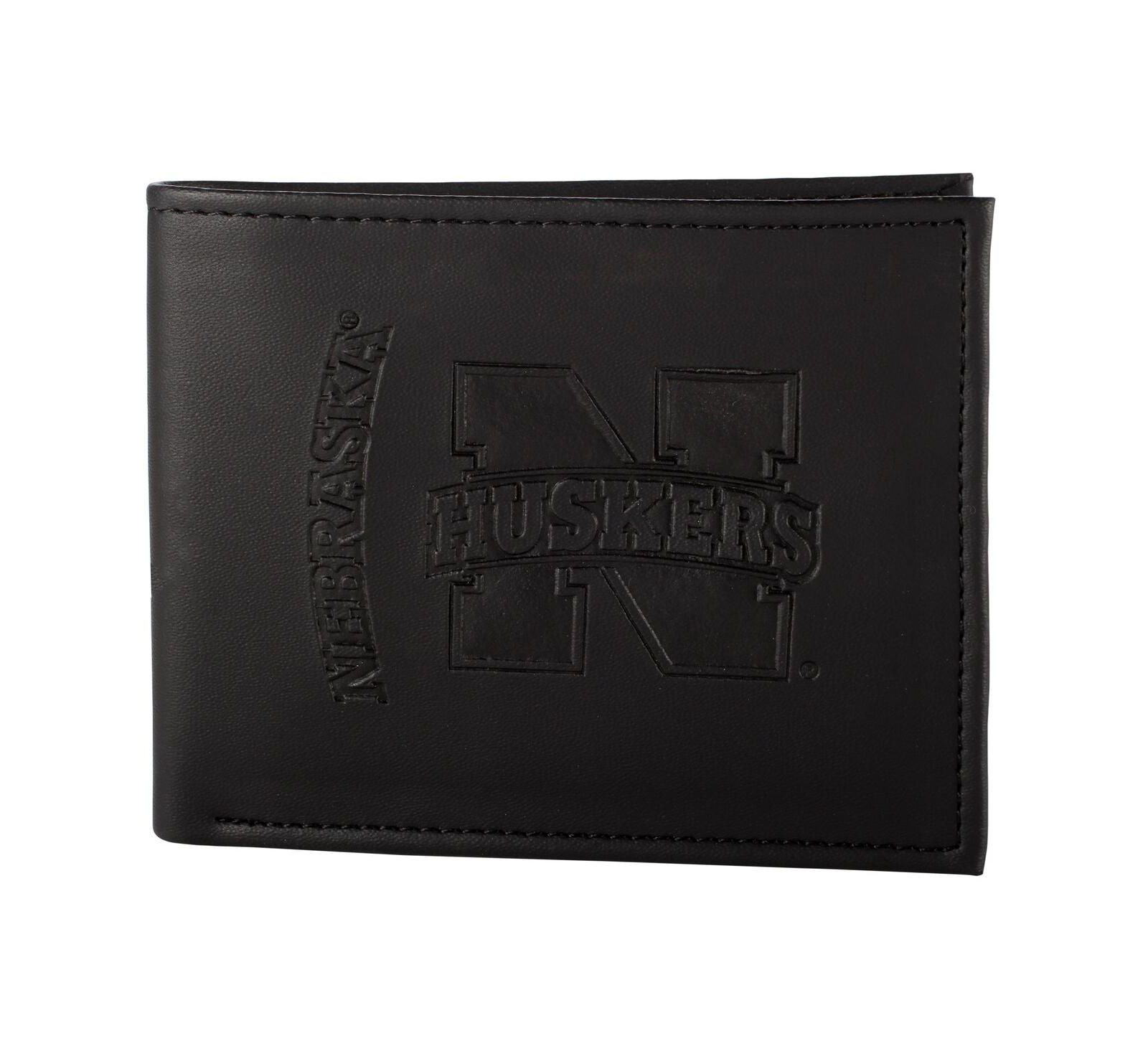 Men's Black Nebraska Huskers Hybrid Bi-Fold Wallet