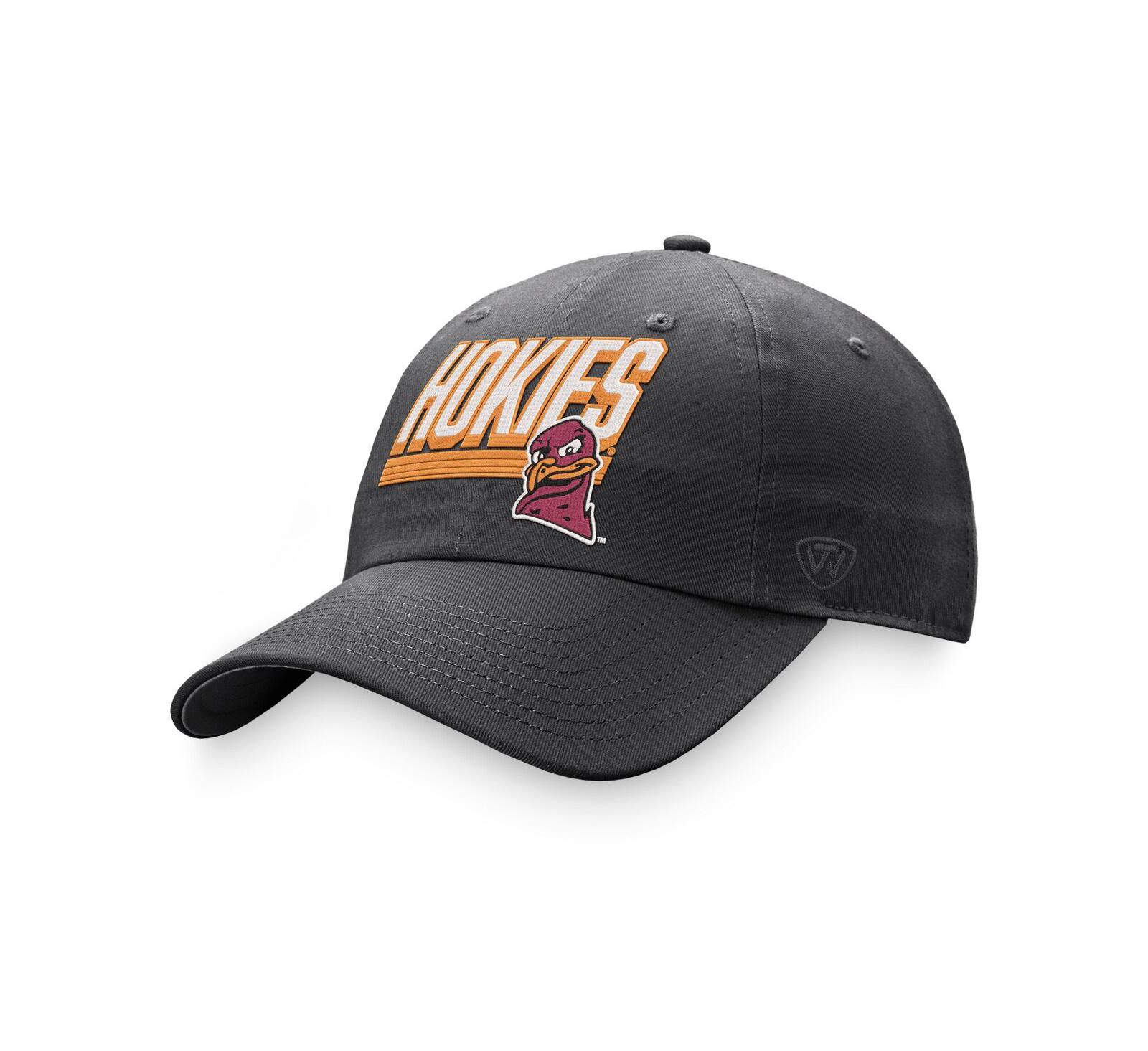 Men's Top of the World Charcoal Virginia Tech Hokies Slice Adjustable Hat