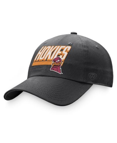 Мужская регулируемая кепка Top of the World Charcoal Virginia Tech Hokies Slice