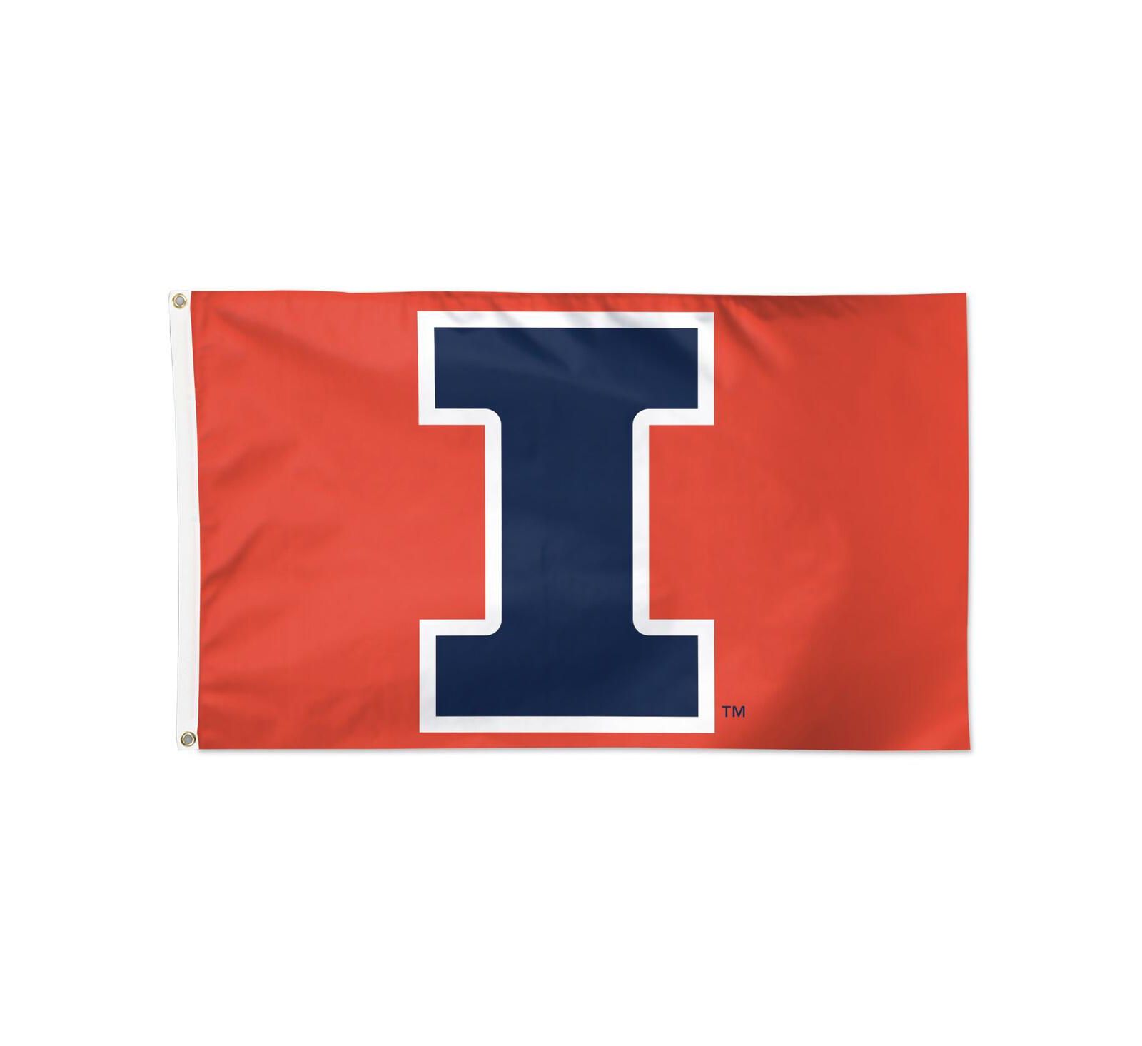 Флаг Wincraft Illinois Fighting Illini 3' x 5' Primary Logo Single-Sided