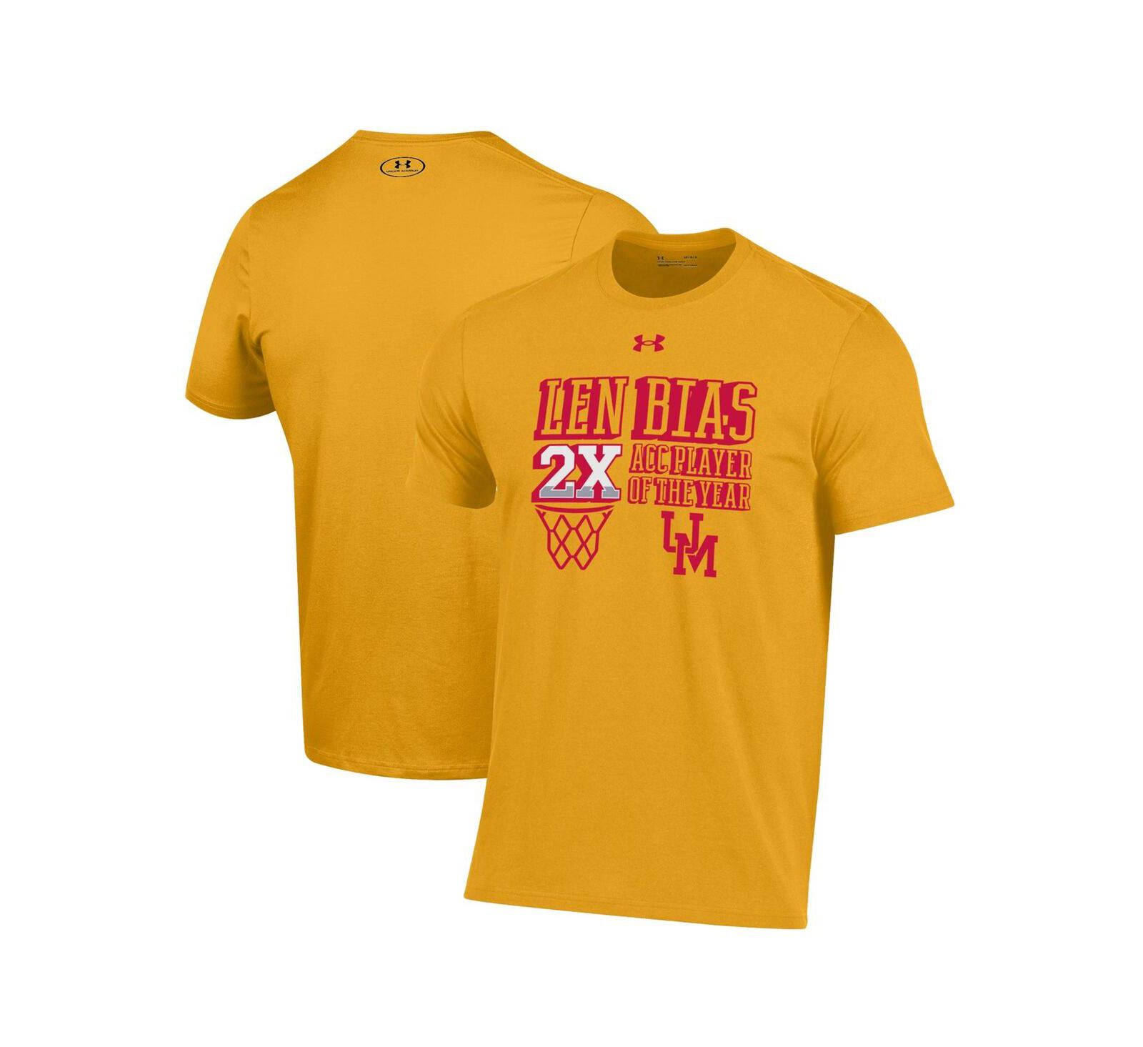 Men's Under Armour Gold Maryland Terrapins Len Bias Performance T-shirt