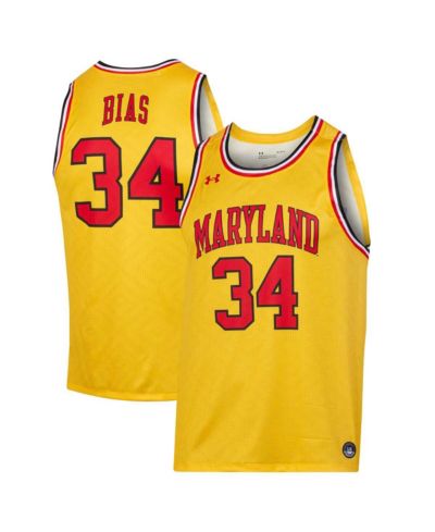 Мужская джерси Under Armour Len Bias Gold Maryland Terrapins Replica Player