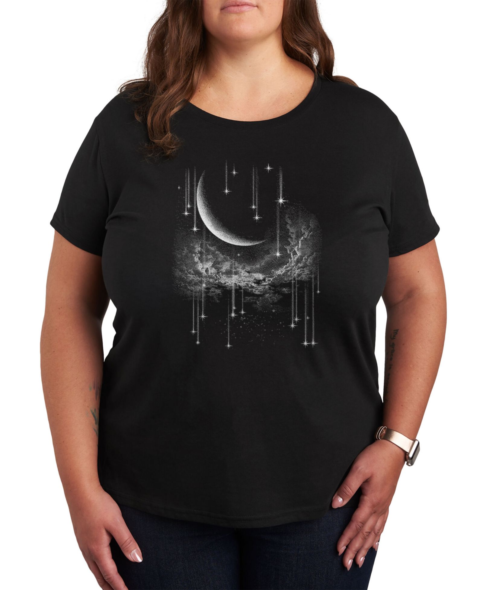 Футболка Hybrid Apparel Falling Stars Plus Size Graphic