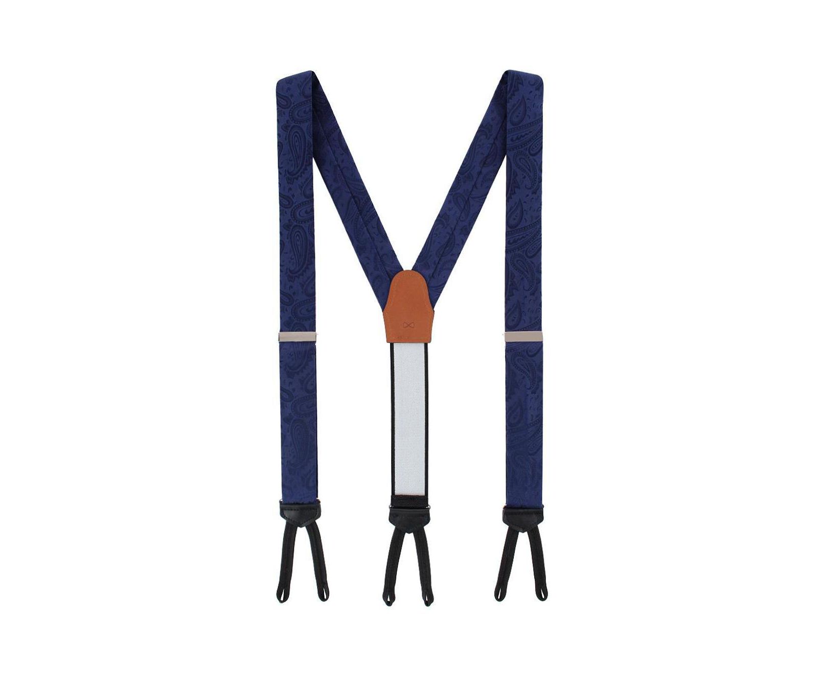 TRAFALGAR Men's Banbury Tone on Tone Paisley Silk Formal Suspenders