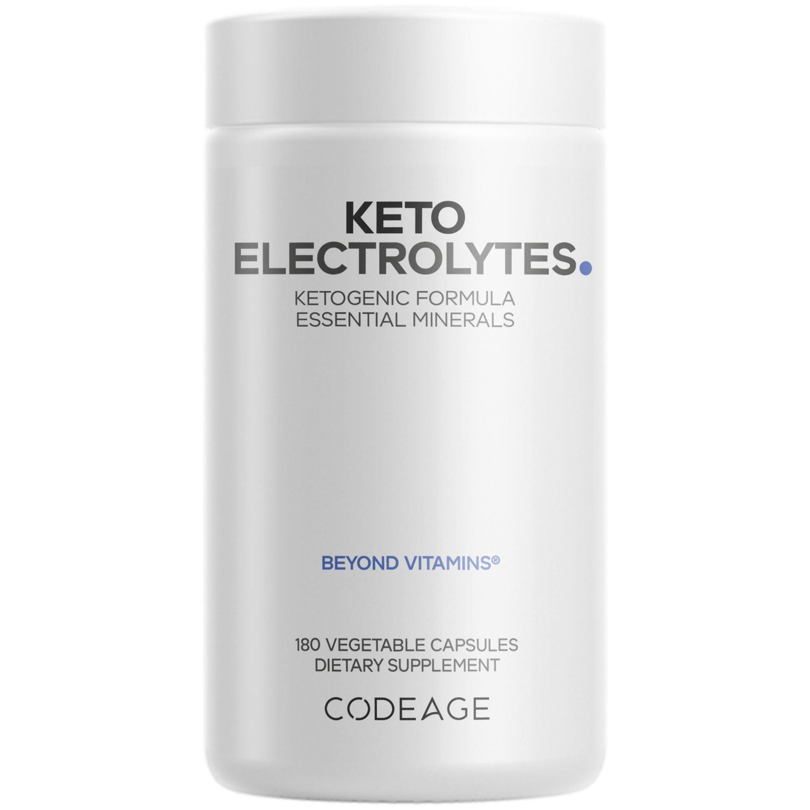 Codeage Keto электролиты, магний, калий, кальций, минеральные соли, без ГМО, 180 шт