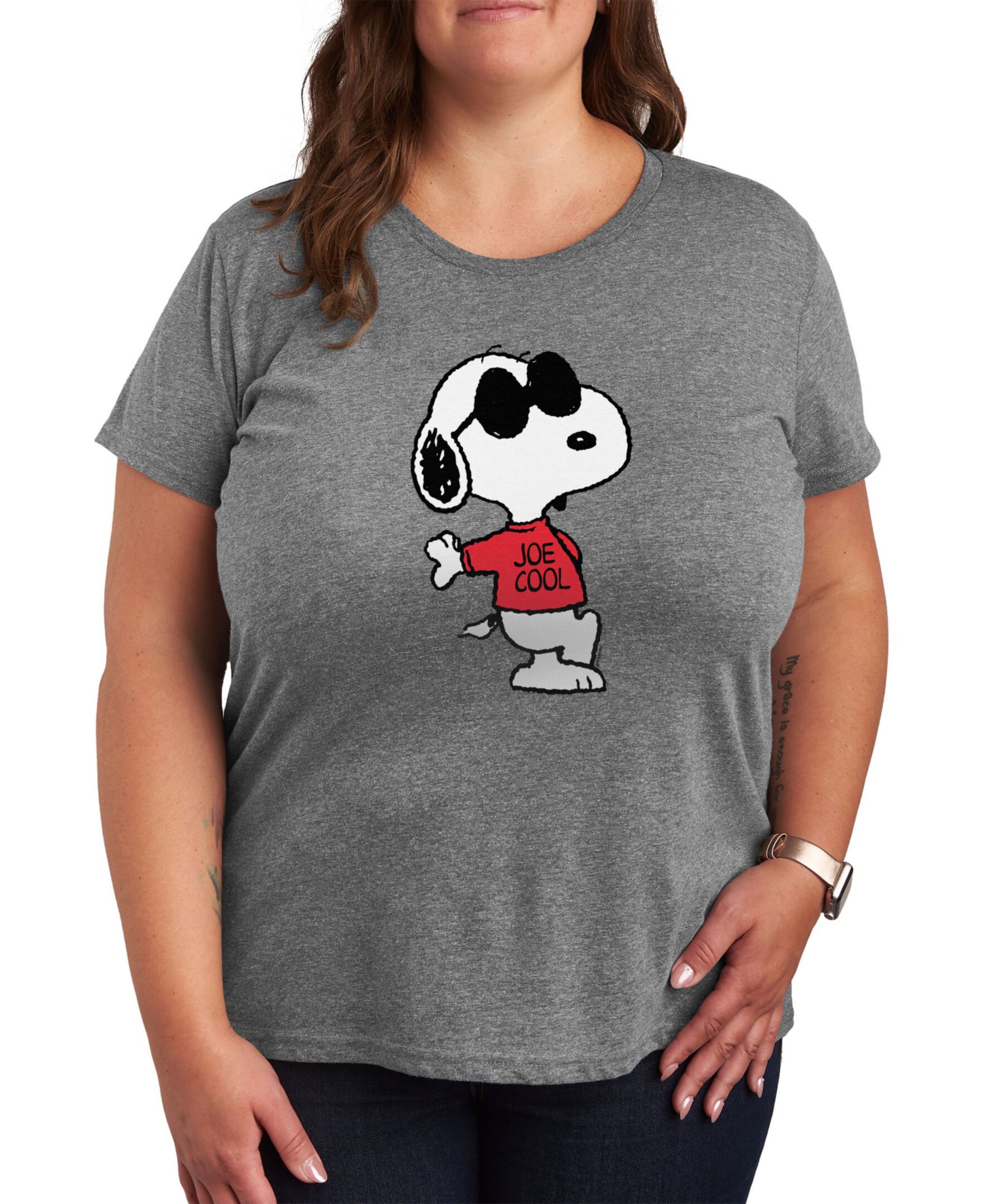 Футболка Hybrid Apparel Trendy Plus Size Peanuts Graphic