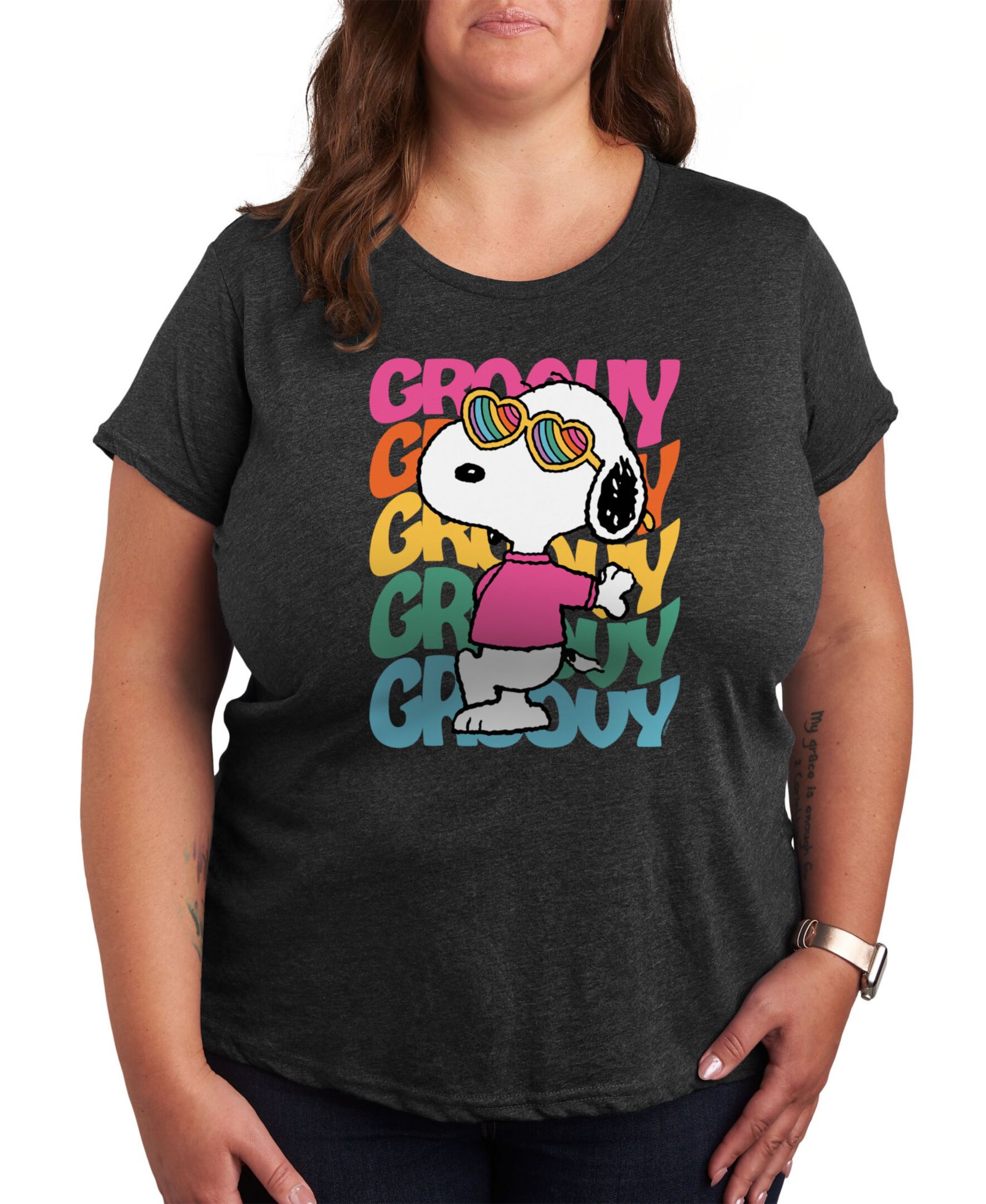 Футболка Hybrid Apparel Trendy Peanuts с графическим принтом, Plus Size