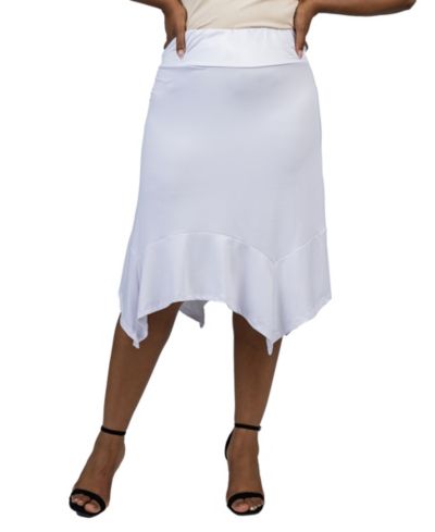 Женская юбка 24seven Comfort Apparel Plus Size Elastic Waist Handkerchief