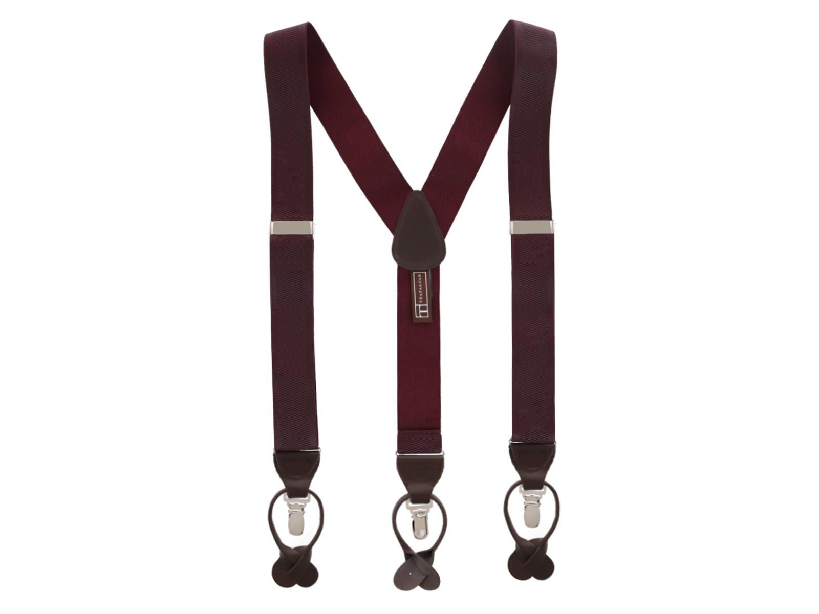 Мужские классические подтяжки TRAFALGAR Solid Color Convertible, 35mm Elastic