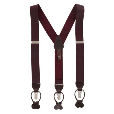 Мужские классические подтяжки TRAFALGAR Solid Color Convertible, 35mm Elastic