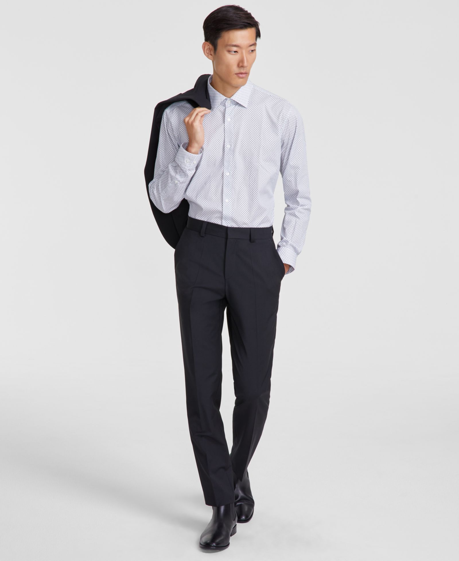 HUGO by Hugo Boss Мужские классические брюки из шерстяной смеси