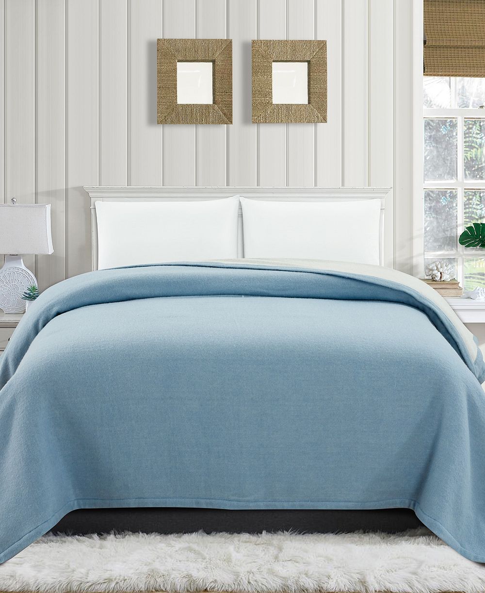 Плед MELANGE HOME Self Hem Merino Wool, King
