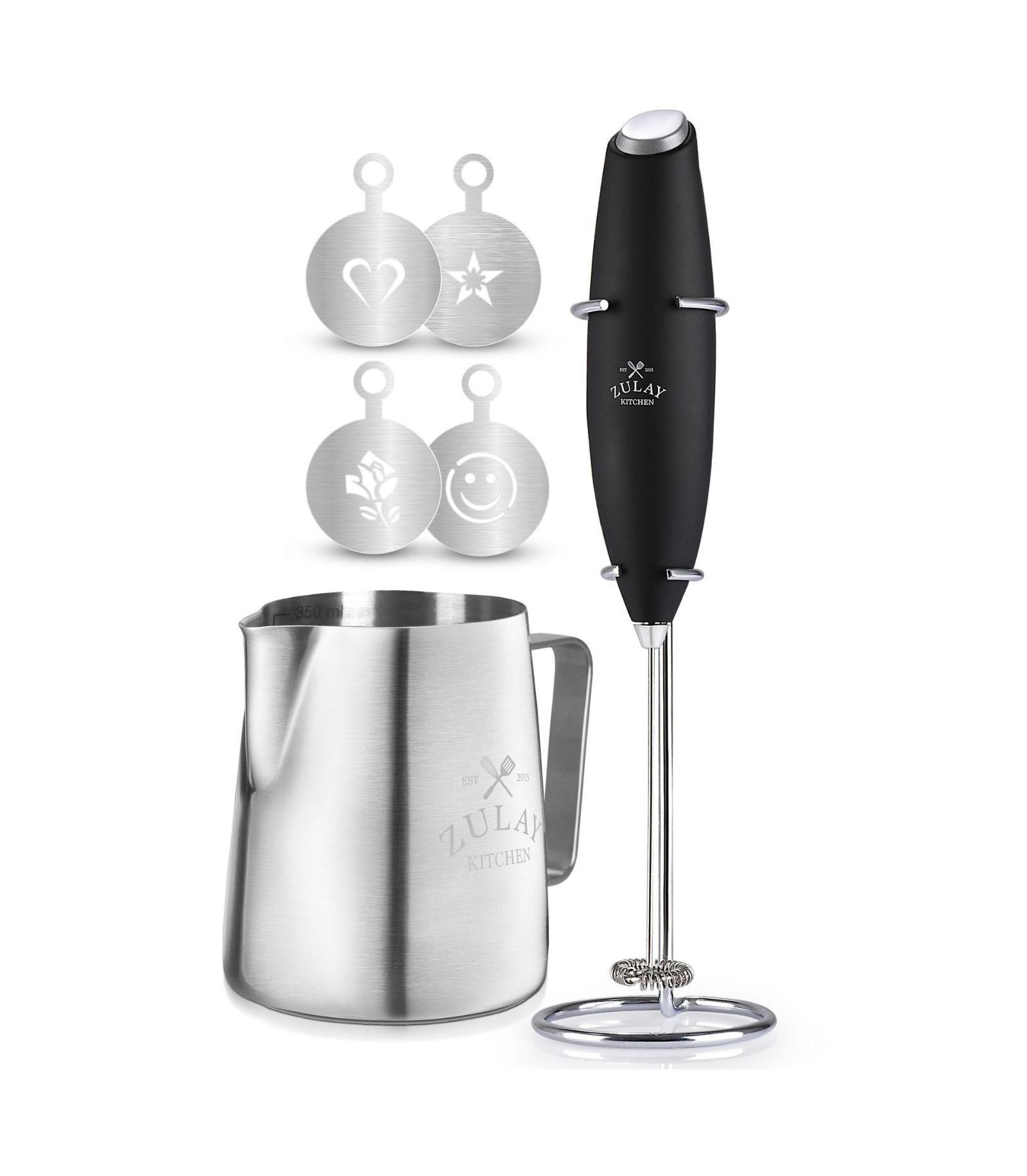 Набор вспениватель молока Zulay Kitchen Complete Set - Manual Latte Foamer