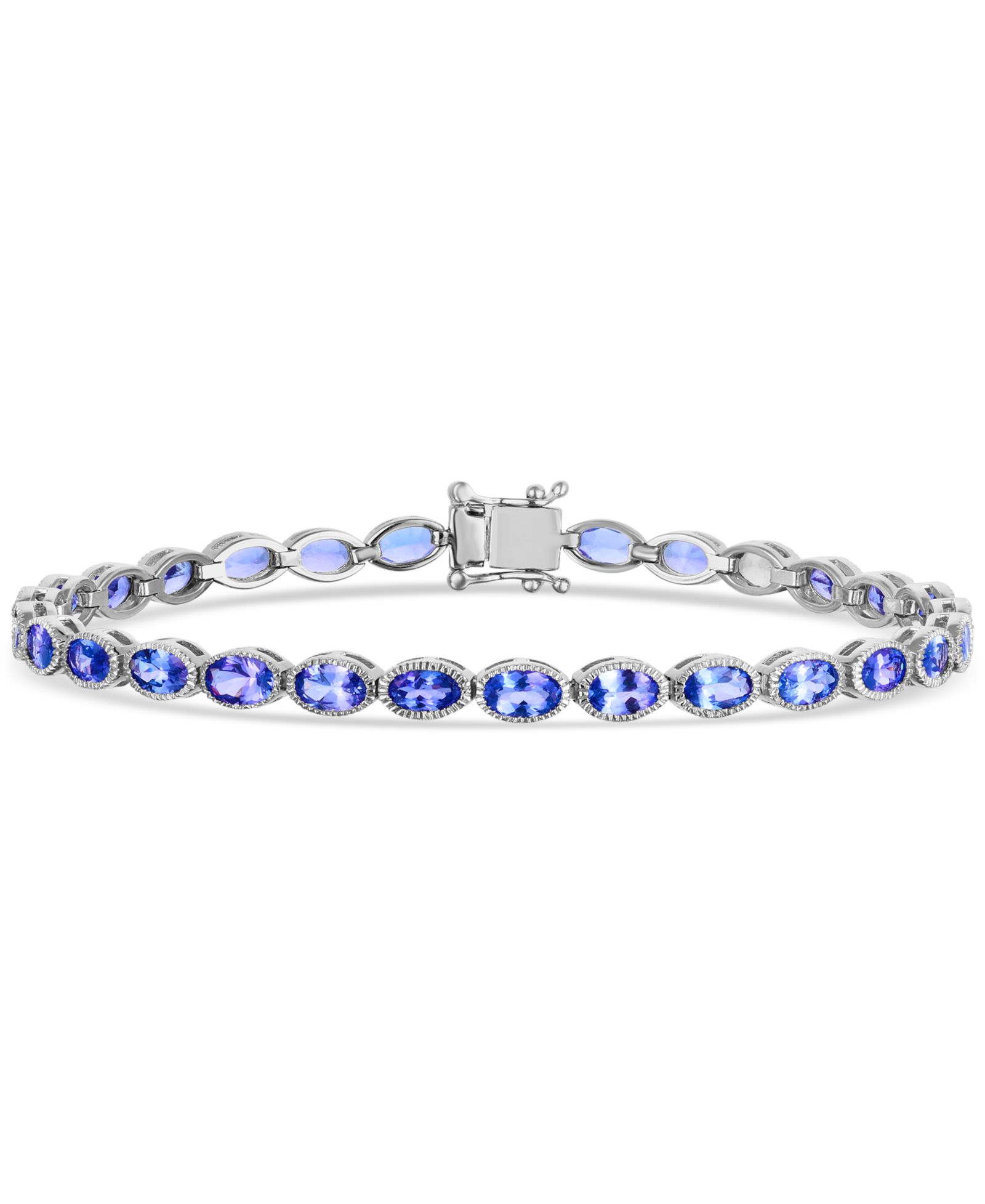 Tanzanite Tennis Bracelet в серебряном цвете