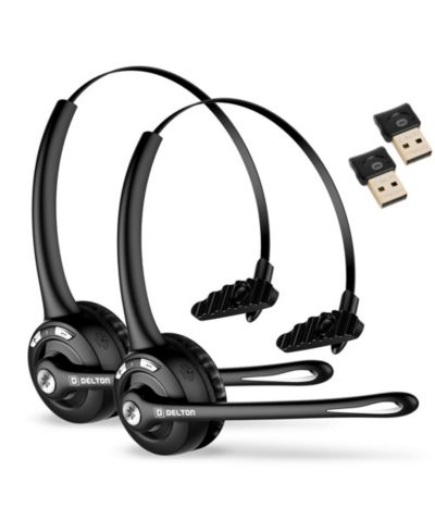 Delton 10X Wireless Bluetooth Auto-Pairing Headset, 2-Pack
