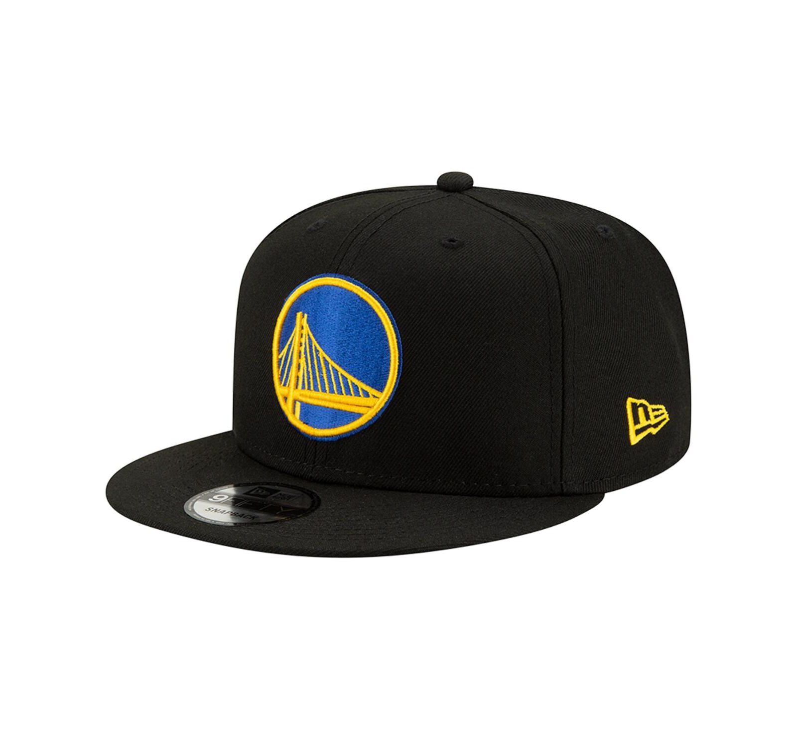 Men's New Era Black Golden State Warriors Official Team Color 9FIFTY Snapback Hat