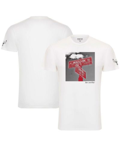 Мужская и женская футболка Sportiqe White Chicago Bulls 1966 Collection Bingham