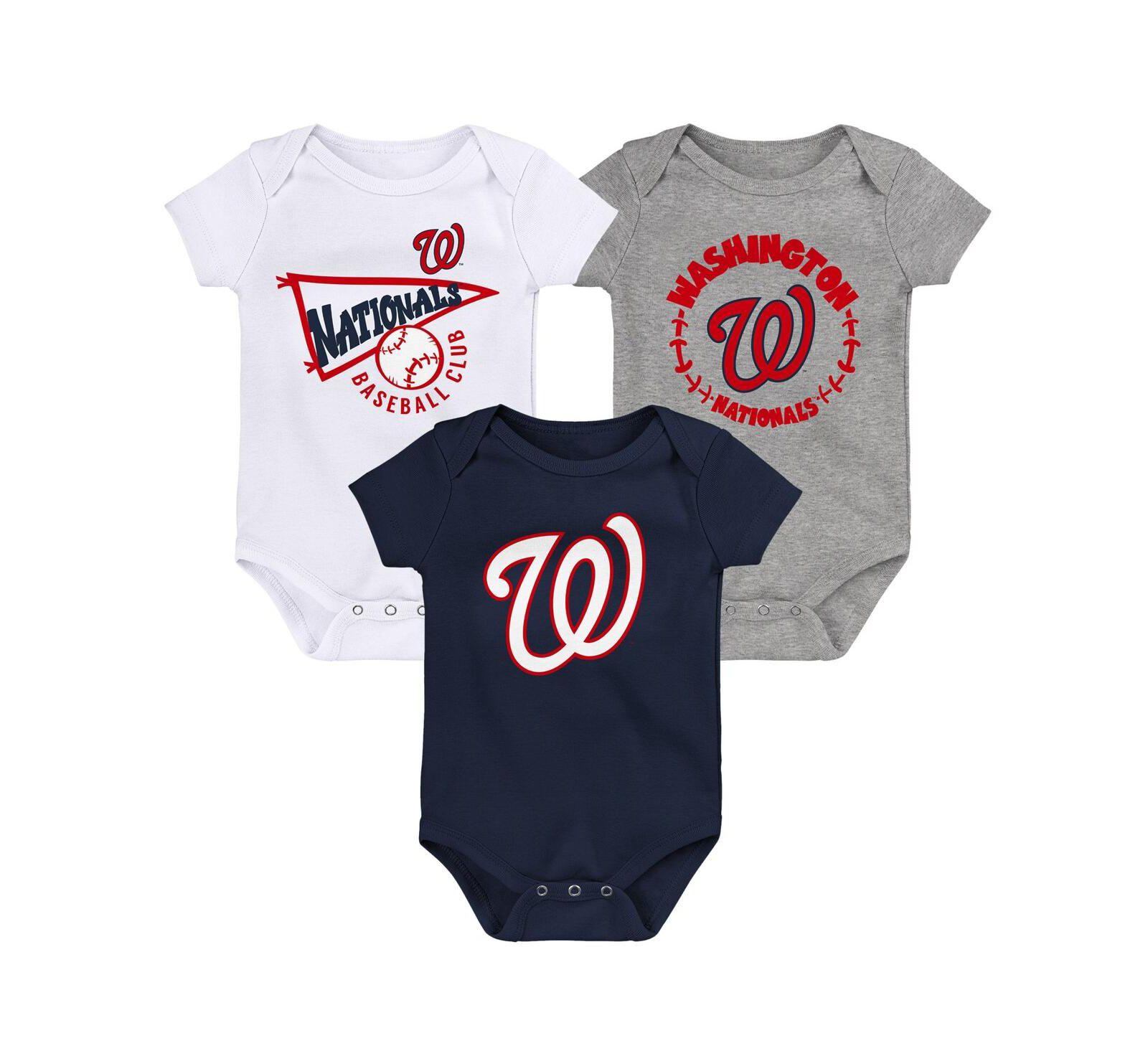 Набор боди для новорожденных и младенцев Washington Nationals 3-Pack