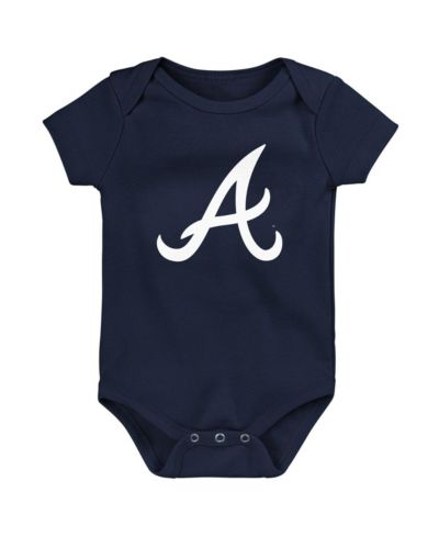 Newborn and Infant Boys and Girls Navy Atlanta Braves Primary Team Logo Bodysuit