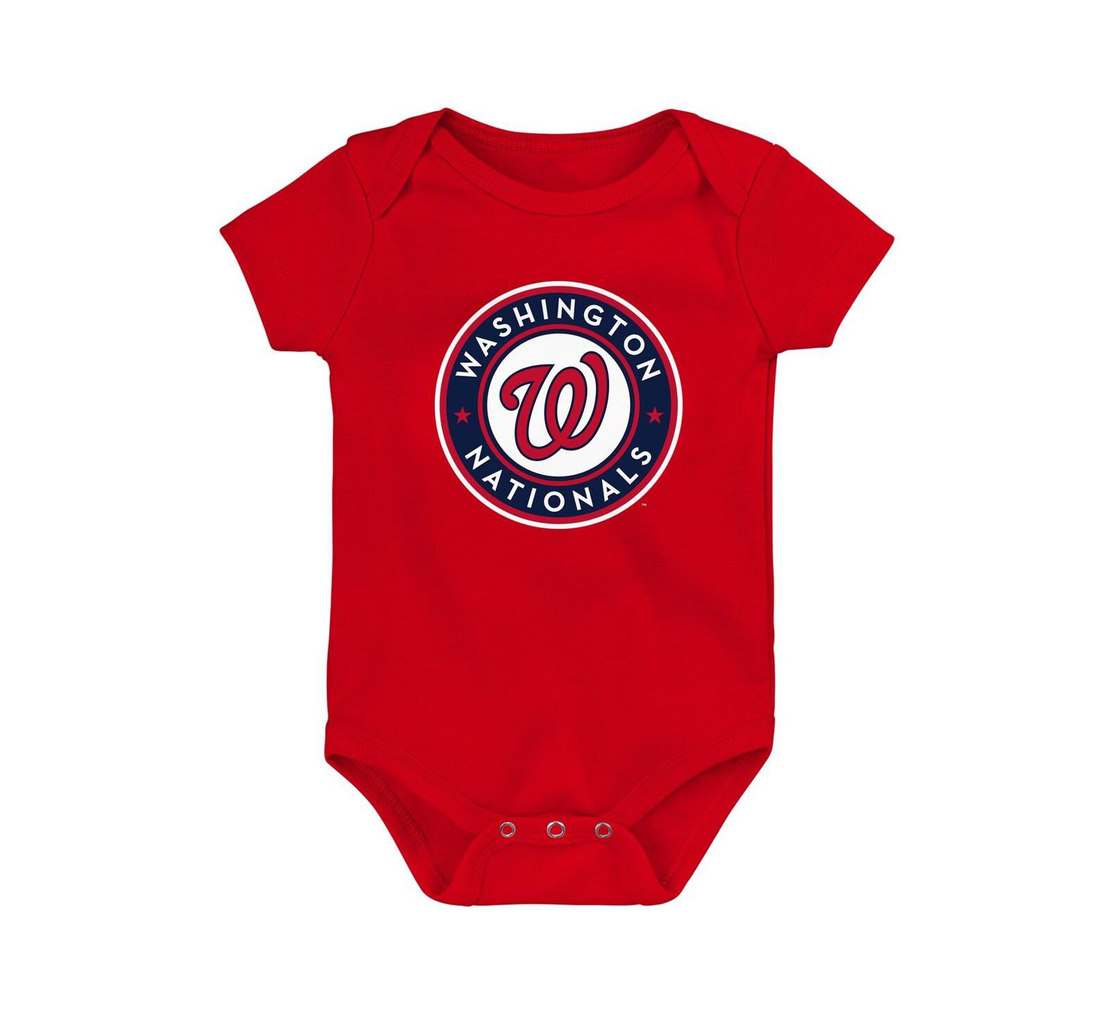 Детский боди с логотипом Washington Nationals для новорожденных и младенцев, красный