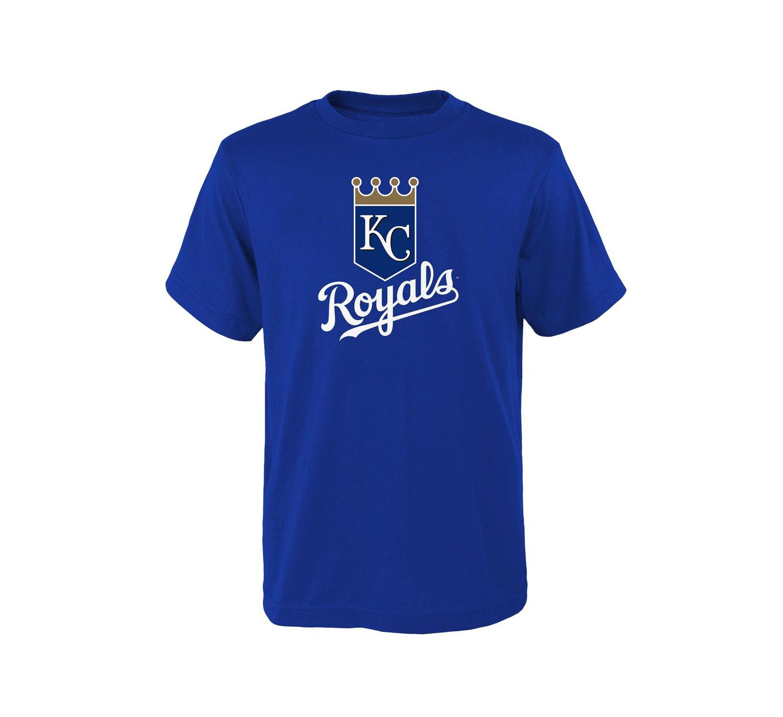 Big Boys and Girls Royal Kansas City Royals Logo Primary Team T-shirt
