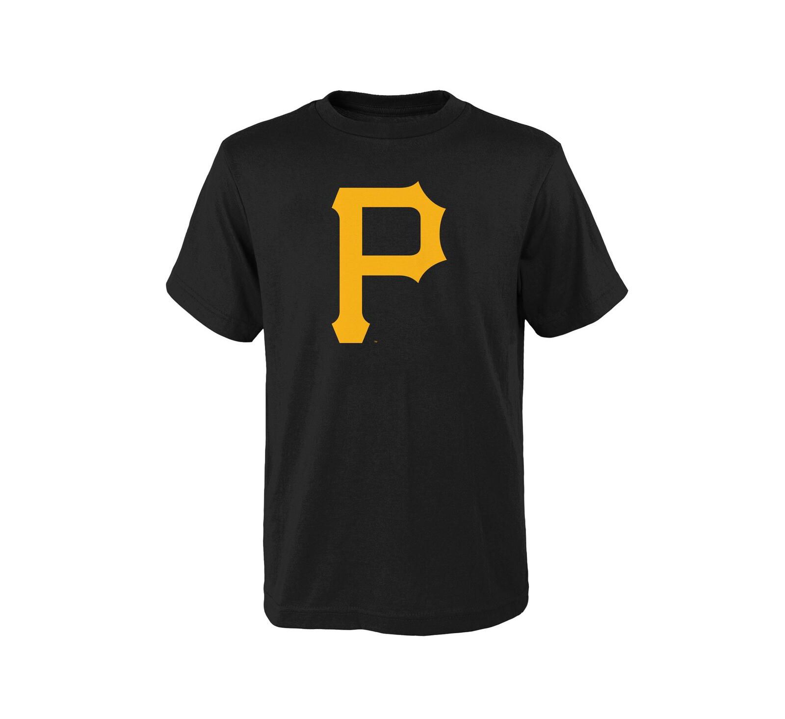 Футболка Outerstuff Big Boys and Girls Black Pittsburgh Pirates Logo Primary Team T-shirt