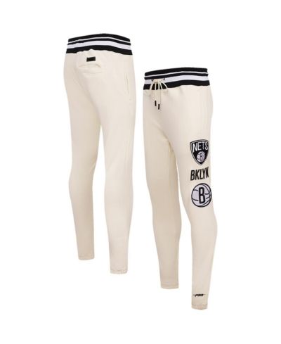 Мужские спортивные брюки Pro Standard Cream Brooklyn Nets Retro Classic Fleece