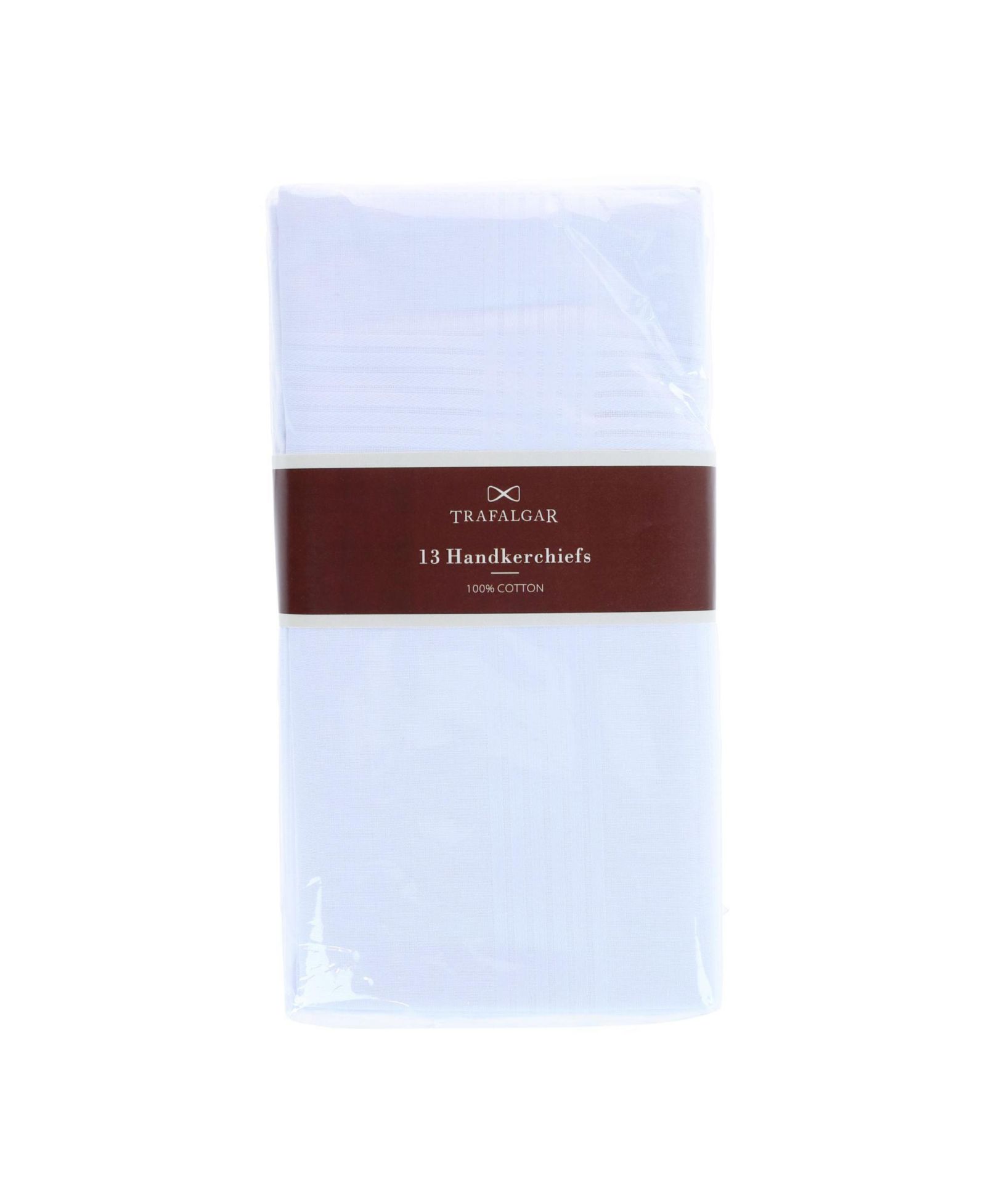 TRAFALGAR Men's Baker's Dozen Cotton Handkerchiefs White 16 x 16 (13 Pack)