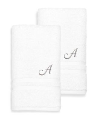 Linum Home Turkish Cotton Personalized Denzi Hand Towel Set, 30" x 16"