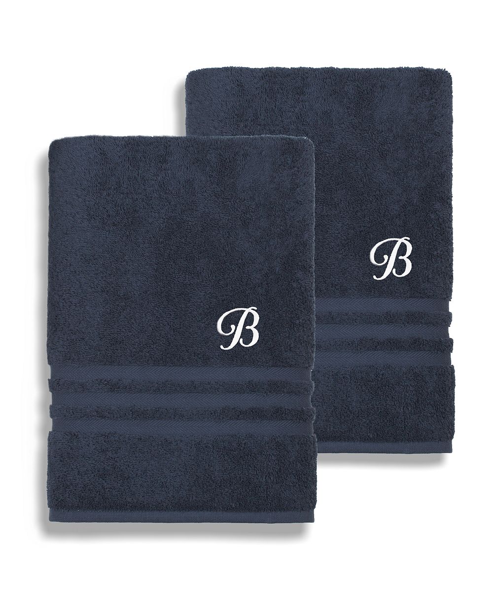 Linum Home Turkish Cotton Personalized Denzi Bath Sheet Set, 66" x 35"