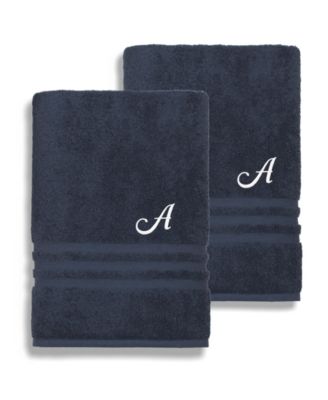 Linum Home Turkish Cotton Personalized Denzi Bath Towel Set, 54" x 27"