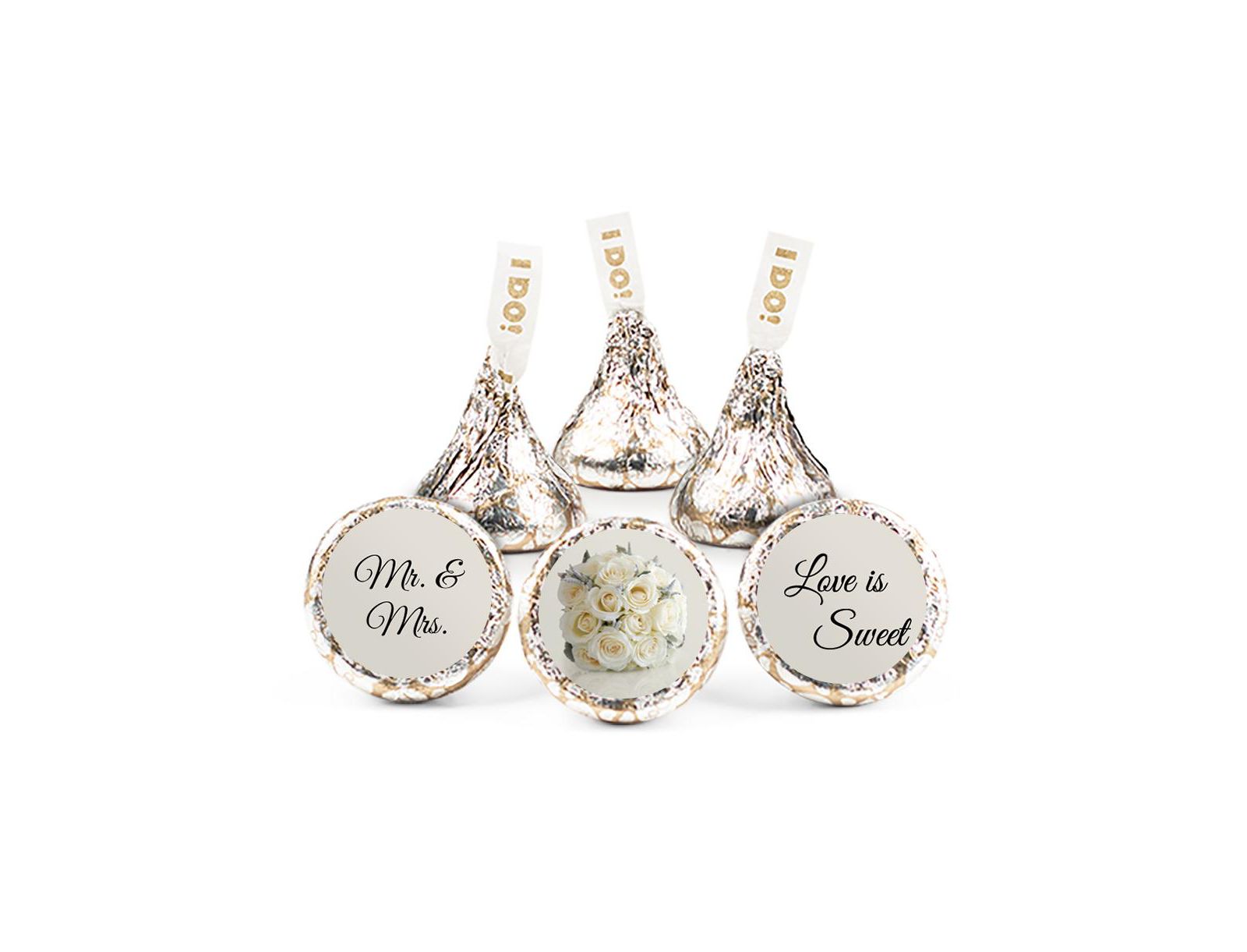 Just Candy набор конфет Hershey's Kisses Milk Chocolate Floral для свадебных угощений, 75 шт