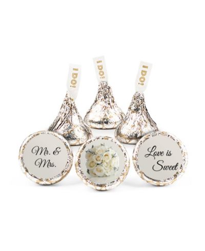 Just Candy набор конфет Hershey's Kisses Milk Chocolate Floral для свадебных угощений, 75 шт